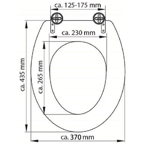 SCHÜTTE Toilettensitz SOLID WOOD MDF Bedruckt