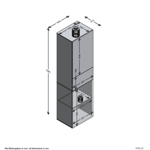 FMD Kleiderschrank mit 2 Türen 54,5x41,7x199,1 cm Weiß & Artisan-Eiche