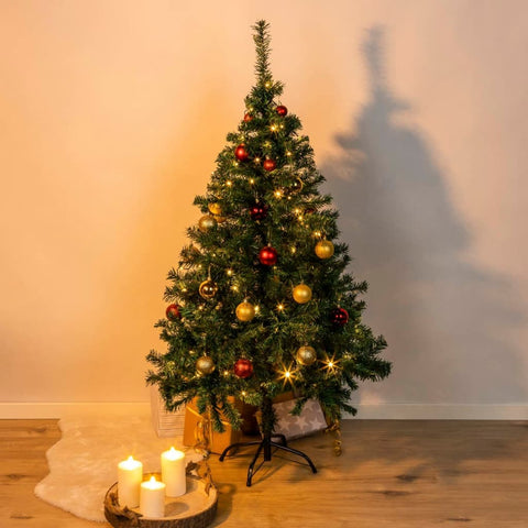 HI Weihnachtsbaum mit Ständer aus Metall Grün 150 cm