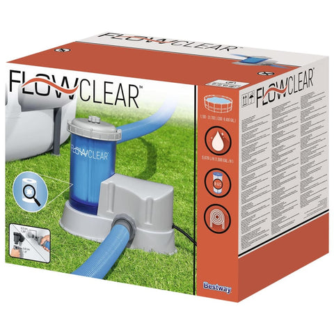 Bestway Flowclear Transparente Kartuschenfilterpumpe