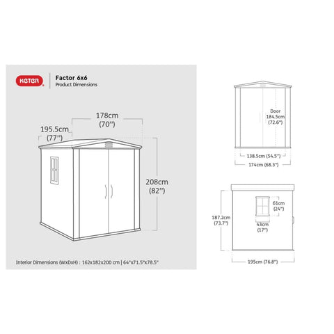 Keter Gerätehaus Factor 88 Beige