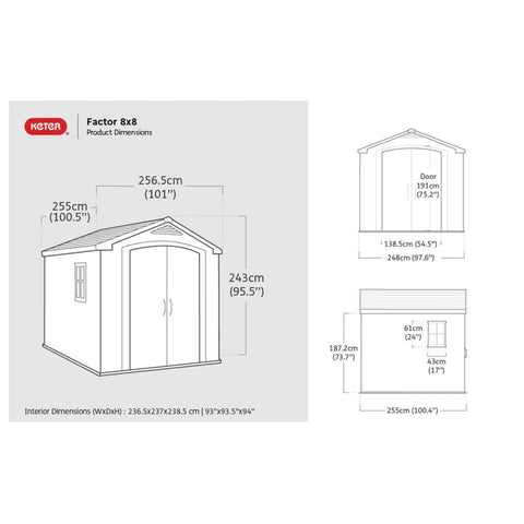 Keter Gerätehaus Factor 66 Beige