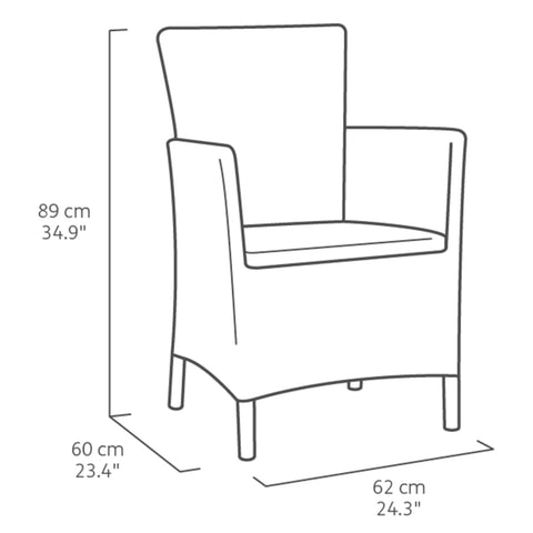 Keter 3-tlg. Garten-Sitzgruppe Iowa Cappuccino-Braun 224383