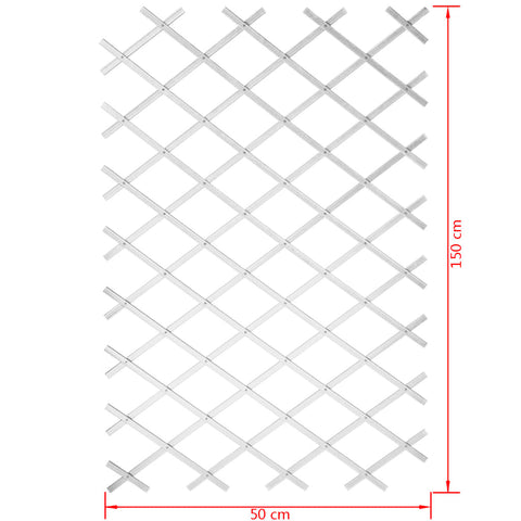 Nature Garten-Rankgitter 50x150 cm PVC Weiß 6040701