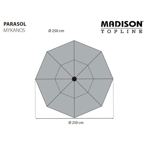 Madison Sonnenschirm Mykanos 250 cm Ecru