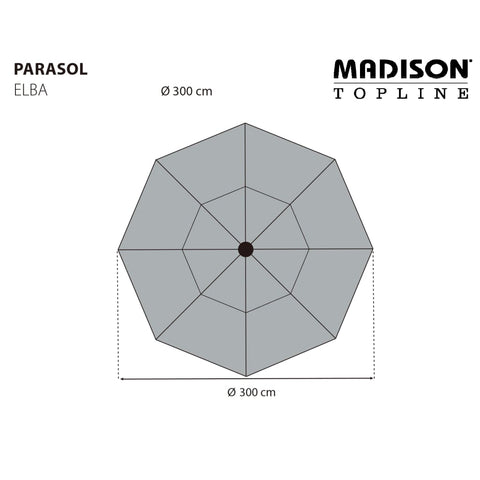 Madison Sonnenschirm Elba 300 cm Grün