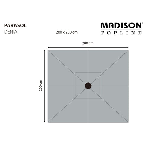 Madison Sonnenschirm Denia 200x200 cm Ecru