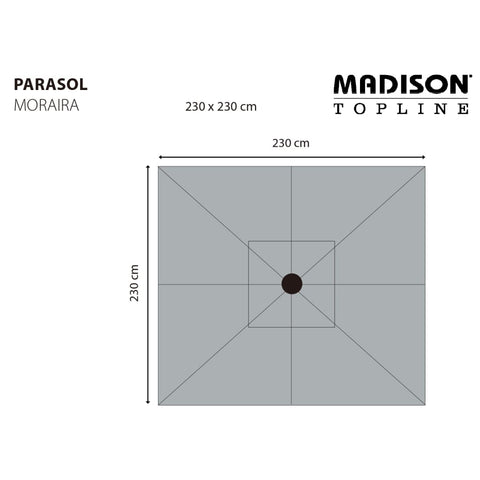 Madison Sonnenschirm Moraira 230x230 cm Taupe