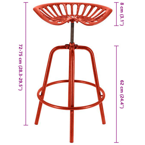 Esschert Design Traktor-Barstuhl Rot