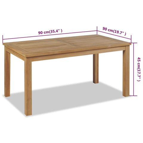 vidaXL Couchtisch 90x50x45 cm Massivholz Teak