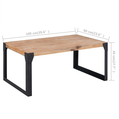 vidaXL Couchtisch Massivholz Akazie 100x60x45 cm