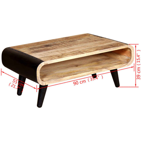 vidaXL Couchtisch Raues Mangoholz 90x55x39 cm