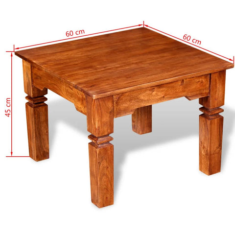 vidaXL Couchtisch Massivholz 60x60x45 cm