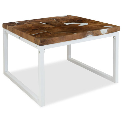 vidaXL Couchtisch Teak Harz 60x60x40 cm