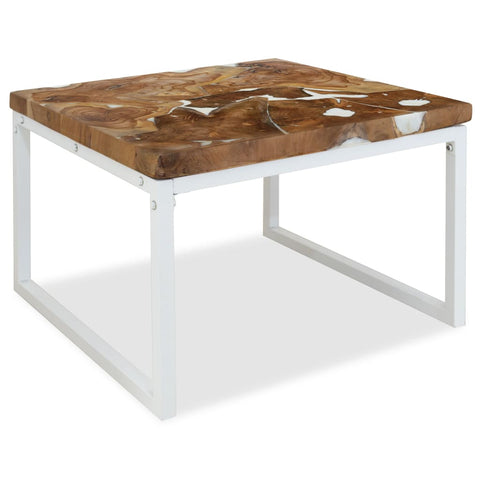 vidaXL Couchtisch Teak Harz 60x60x40 cm