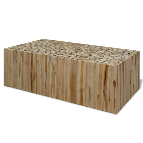 vidaXL Couchtisch Echtes Teakholz 90x50x30 cm