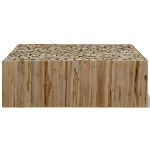 vidaXL Couchtisch Echtes Teakholz 90x50x30 cm