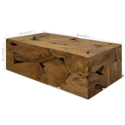 vidaXL Couchtisch 90x50x30 cm Teakholz Braun