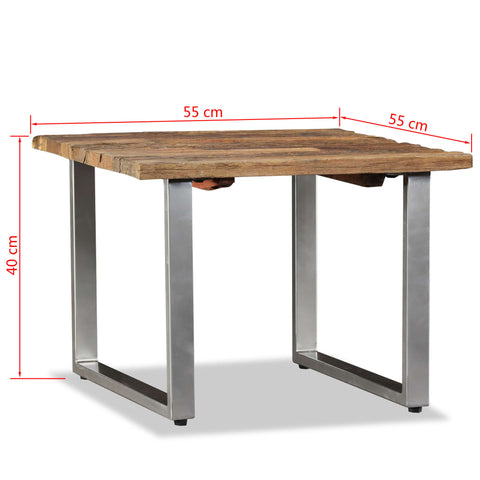 vidaXL Couchtisch Altholz Massiv 55x55x40 cm