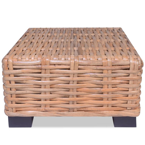 vidaXL Couchtisch Natürliches Rattan 45x45x30 cm