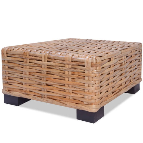 vidaXL Couchtisch Natürliches Rattan 45x45x30 cm