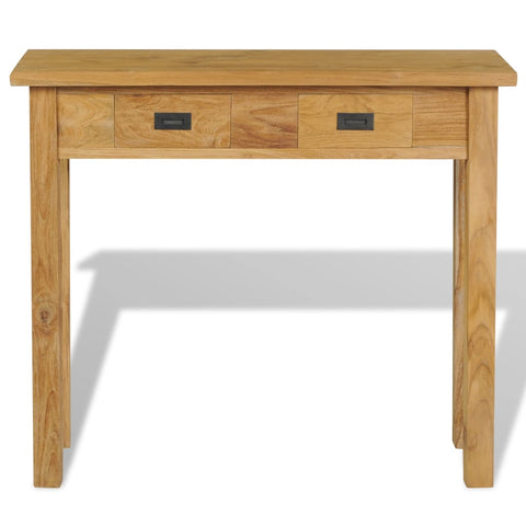 vidaXL Konsolentisch Massivholz Teak 90x30x80 cm