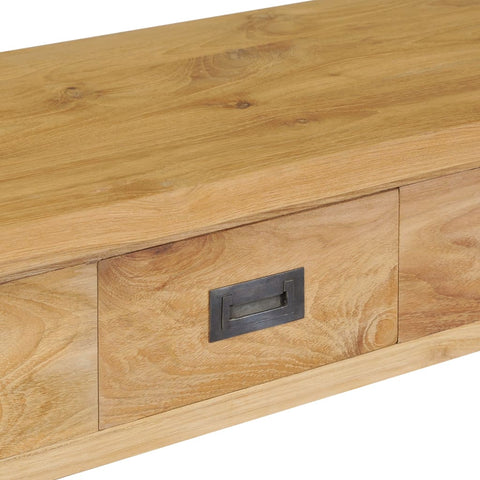 vidaXL Konsolentisch Massivholz Teak 90x30x80 cm