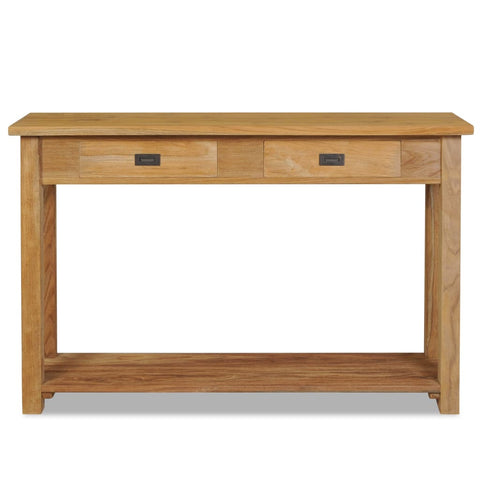 vidaXL Konsolentisch Massivholz Teak 120x30x80 cm