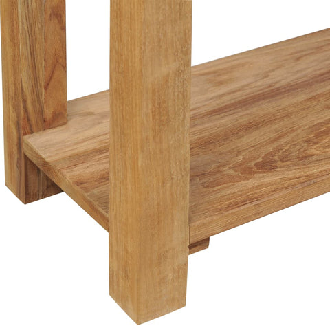 vidaXL Konsolentisch Massivholz Teak 120x30x80 cm