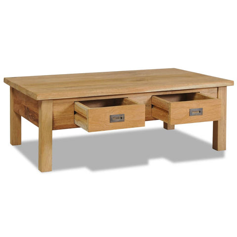 vidaXL Couchtisch Massivholz Teak 100x60x35 cm