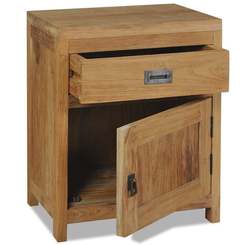 vidaXL Nachttisch Massivholz Teak 40x30x50 cm