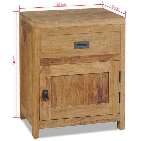 vidaXL Nachttisch Massivholz Teak 40x30x50 cm