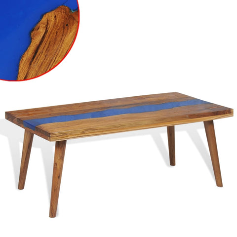 vidaXL Couchtisch Teak Harz 100x50x40 cm