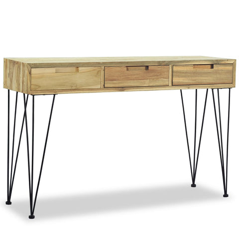 vidaXL Konsolentisch 120 x 35 x 76 cm Teak Massiv