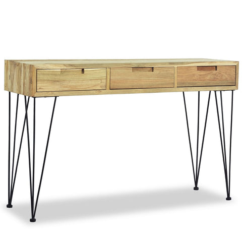 vidaXL Konsolentisch 120 x 35 x 76 cm Teak Massiv