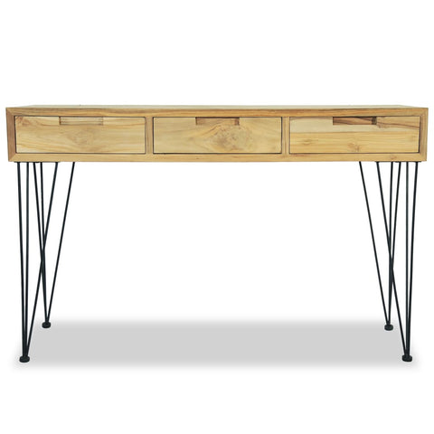 vidaXL Konsolentisch 120 x 35 x 76 cm Teak Massiv