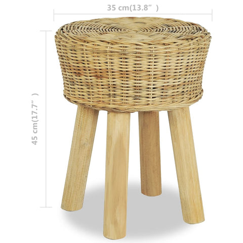 vidaXL Barhocker Natur Rattan