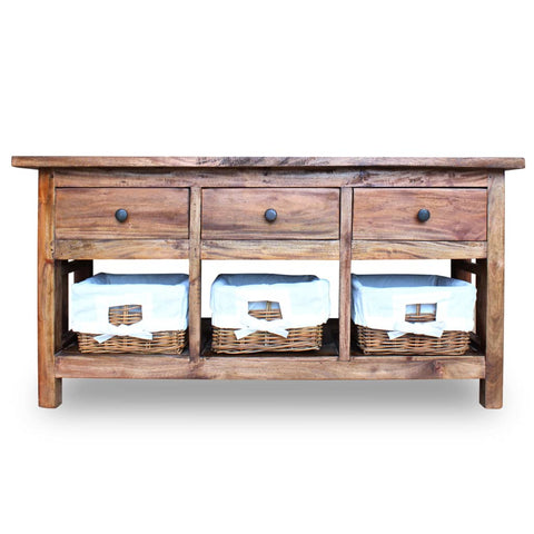 Sideboard Massives Mahagoniholz 100x30x50 cm