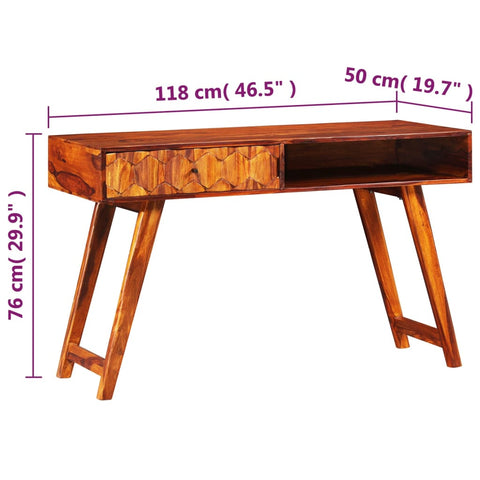 vidaXL Schreibtisch Massivholz 118 x 50 x 76 cm