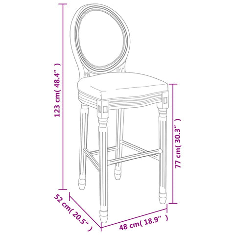 vidaXL Barhocker 2 Stk. Weiß Leinen