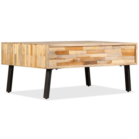 vidaXL Couchtisch Recyceltes Massivholz Teak 90x65x40 cm