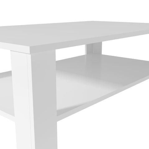 vidaXL Couchtisch Holzwerkstoff 100x59x42 cm Weiß