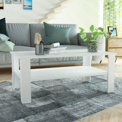 vidaXL Couchtisch Holzwerkstoff 100x59x42 cm Weiß