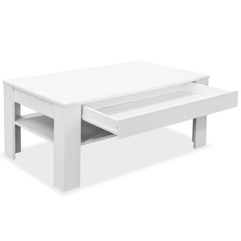 vidaXL Couchtisch Holzwerkstoff 110x65x48 cm Weiß