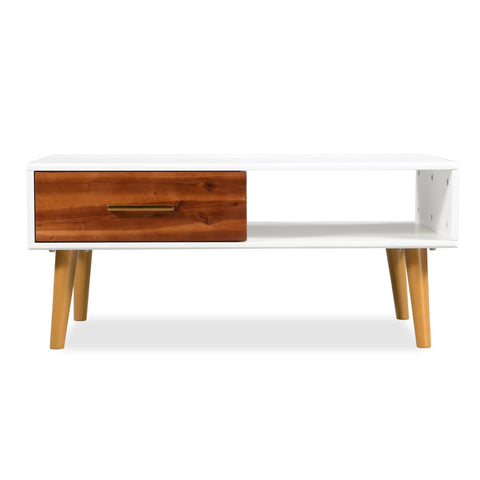 vidaXL Couchtisch Massivholz Akazie 90x50x40 cm