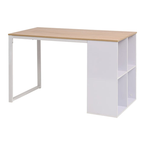 vidaXL Schreibtisch 120×60×75 cm Eichenbraun und Weiß