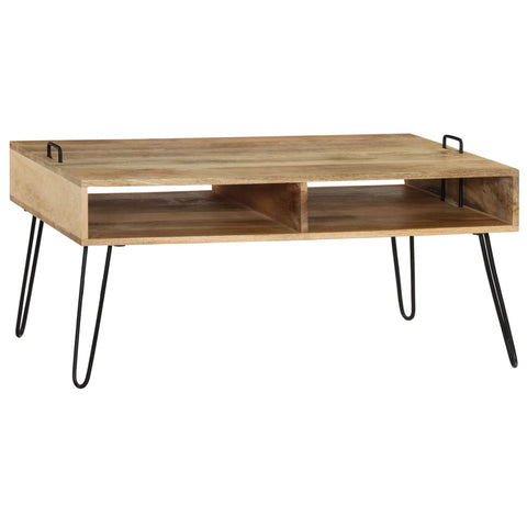 vidaXL Couchtisch Massivholz Mango 100x60x45 cm