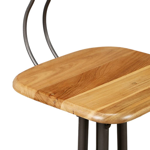 vidaXL Barhocker 2 Stk. Altholz Teak