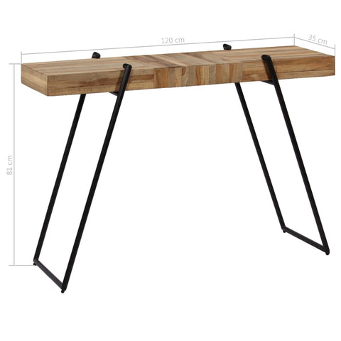 vidaXL Konsolentisch Recyceltes Teak 120 x 35 x 81 cm