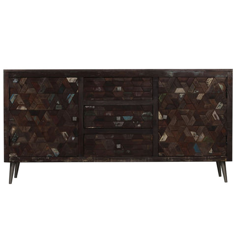 vidaXL Sideboard Altholz Massiv 160x40x80 cm